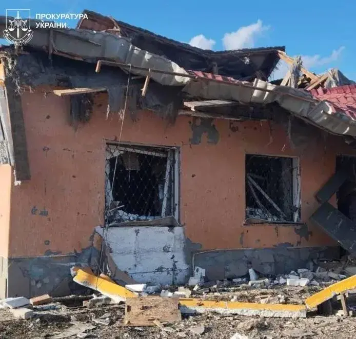 Наслідки обстрілу дроном «Молнія»