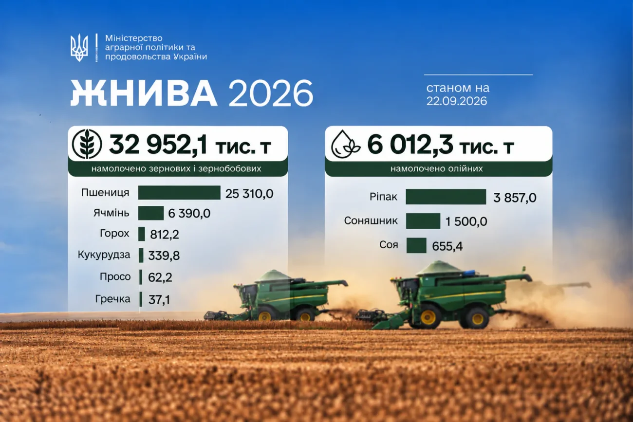 В Україні аграрії зібрали 33 мільйони тонн зерна: які результати