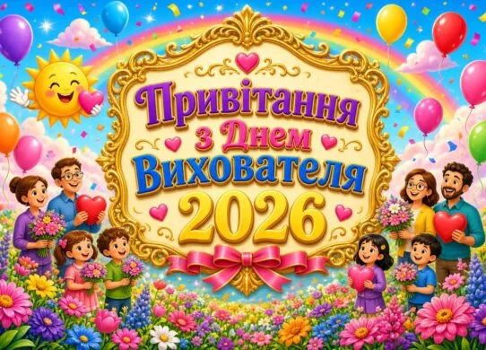 Привітання з Днем вихователя 2026: як подякувати тому, хто щодня виховує маленьких непосид