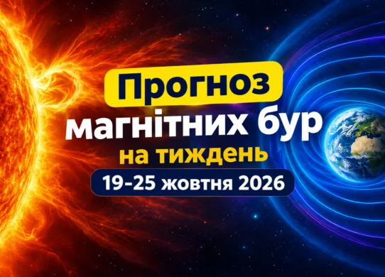 Прогноз магнітних бур на тиждень 19-25 жовтня 2026