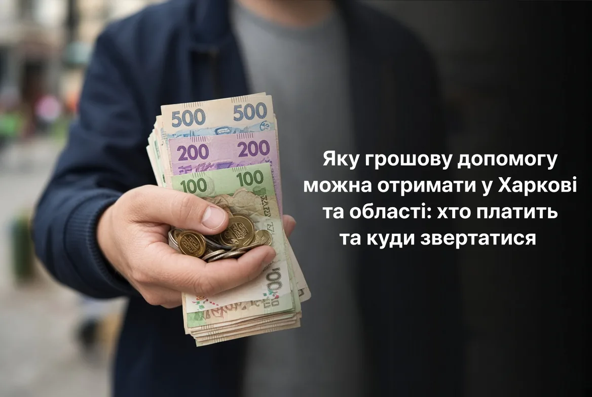 Яку грошову допомогу можна отримати у Харкові та області: хто платить та куди звертатися