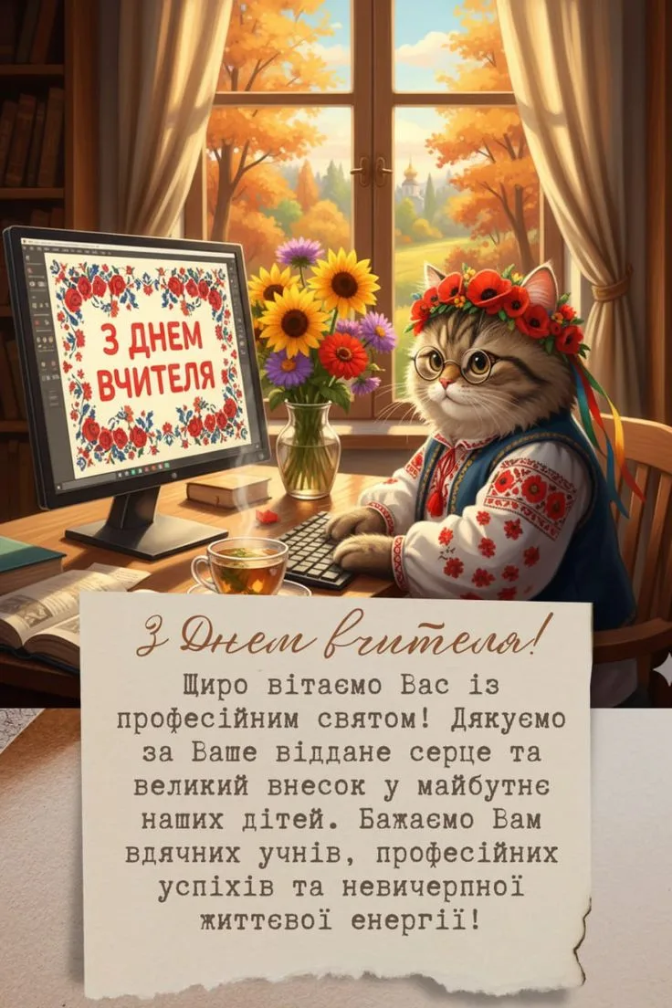 Щирі привітання з Днем вчителя 2026