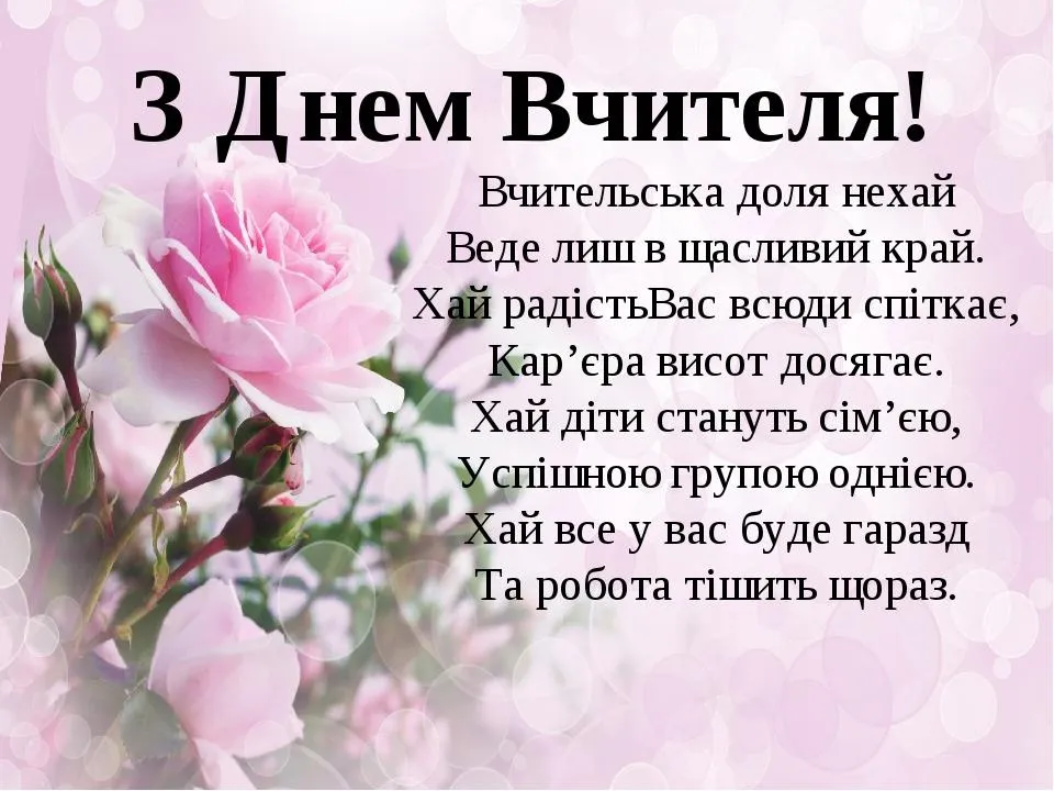 Щирі привітання з Днем вчителя 2026